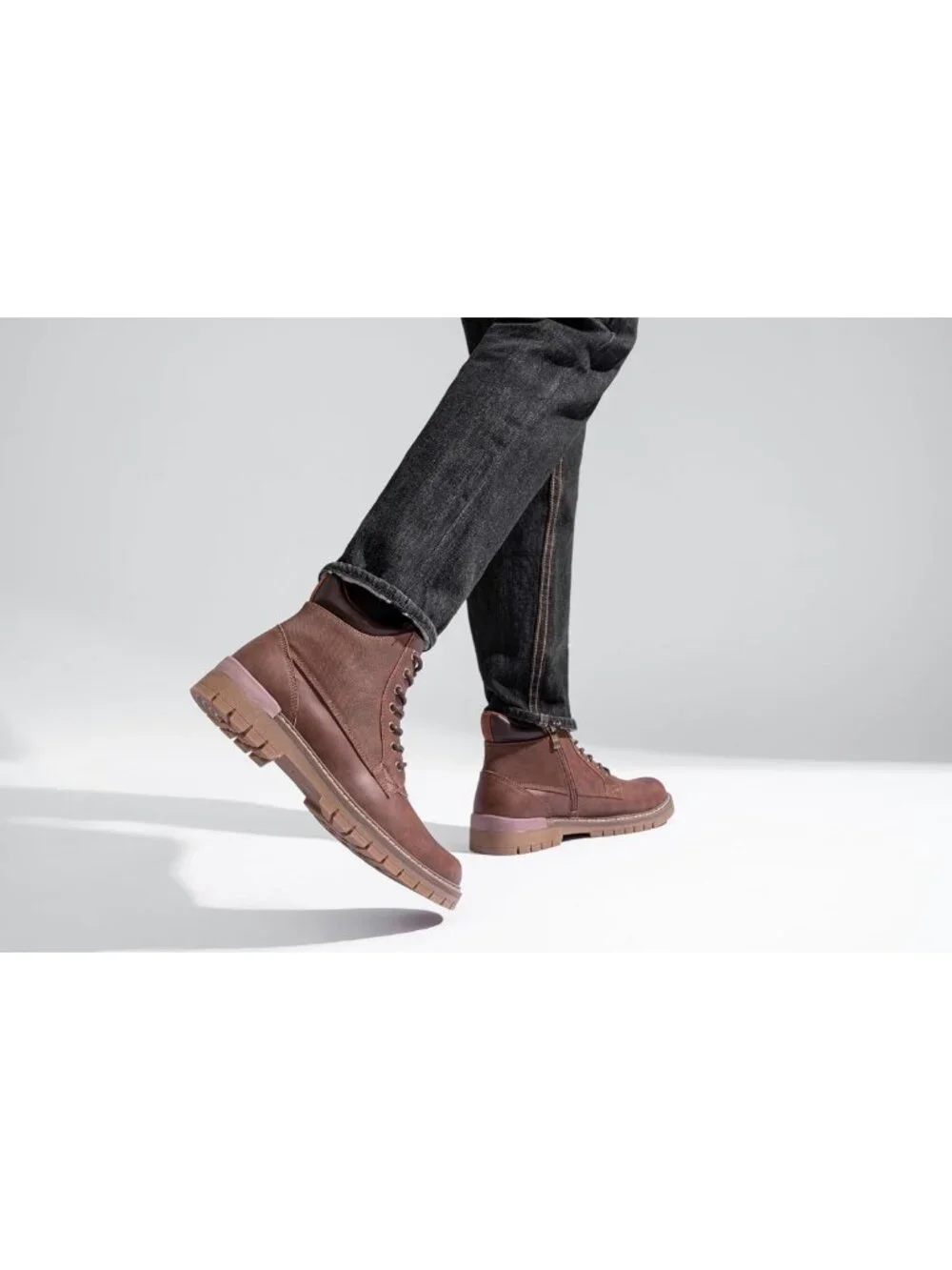 Stylish Men's Chukka Boots with Lace-Up & Side Zipper, Ankle Support Footwear